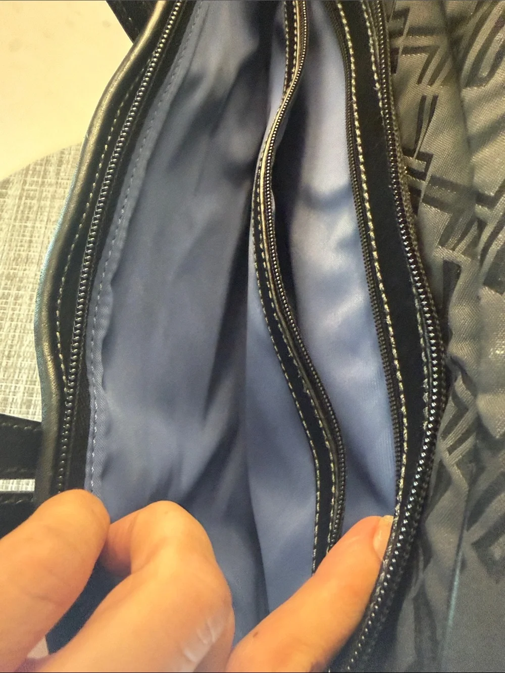 Tumi Black Monogram Nylon Laptop Briefcase